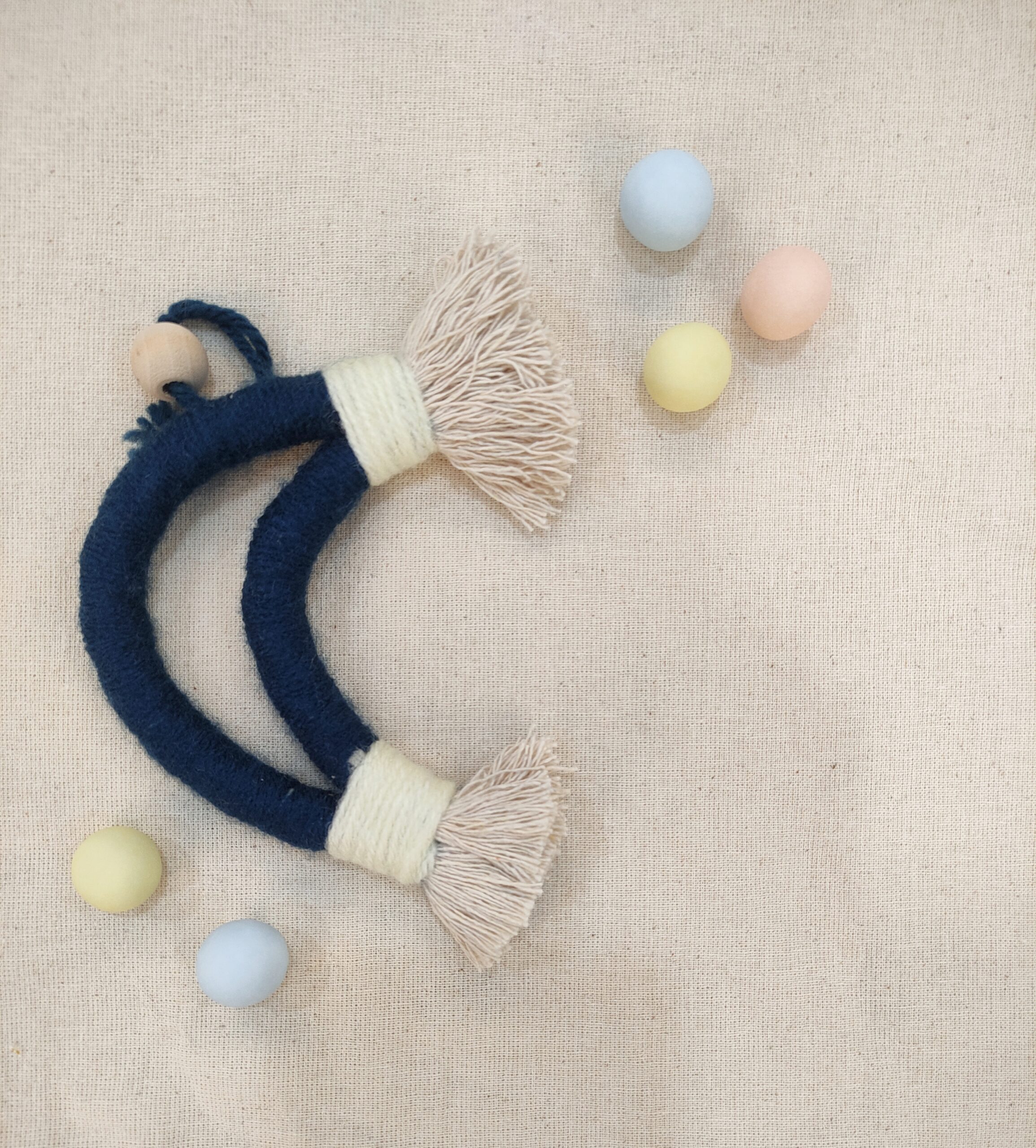 μπομπονιέρα μακραμέ φεγγάρι