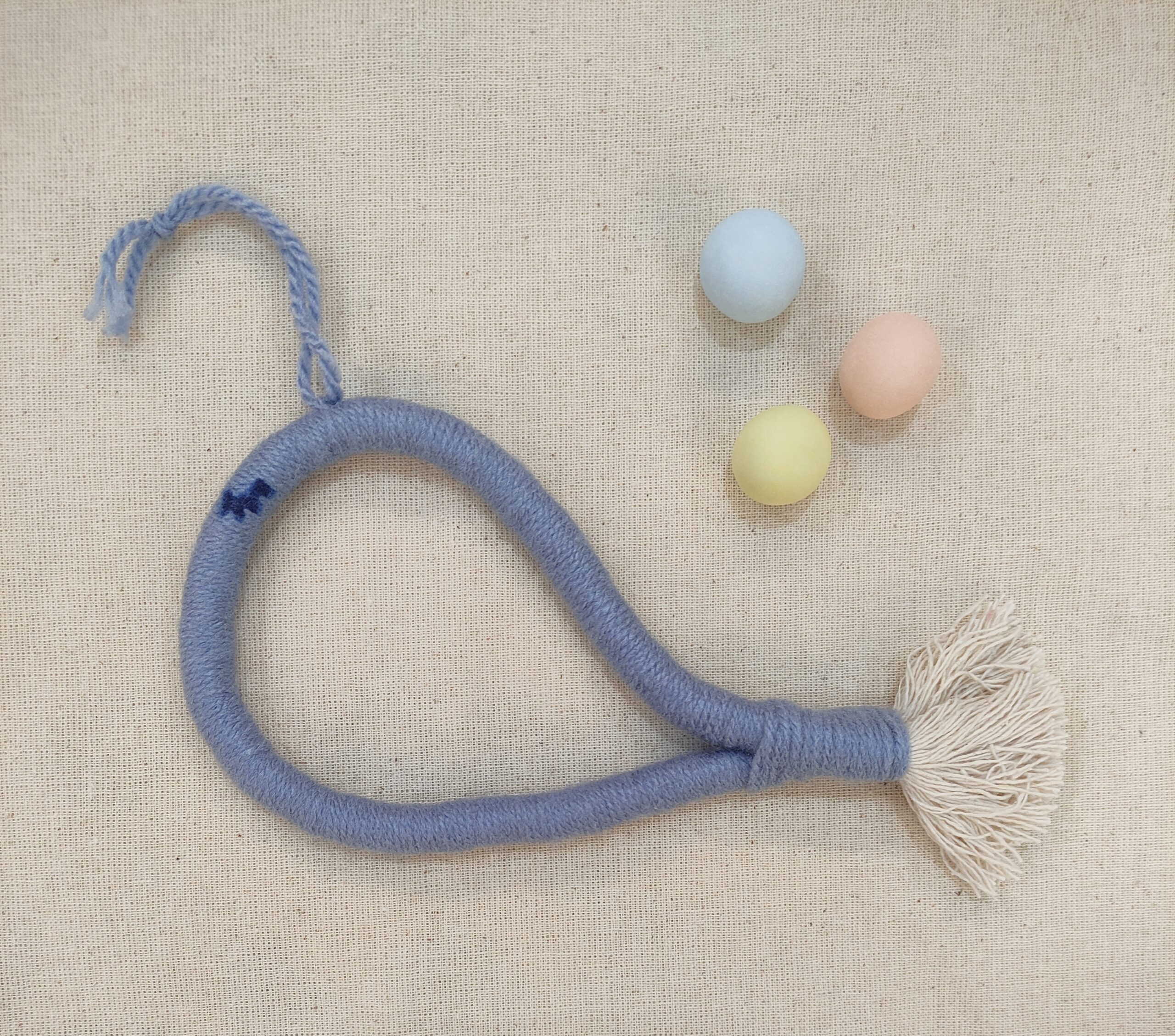 μπομπονιέρα μακραμέ φάλαινα